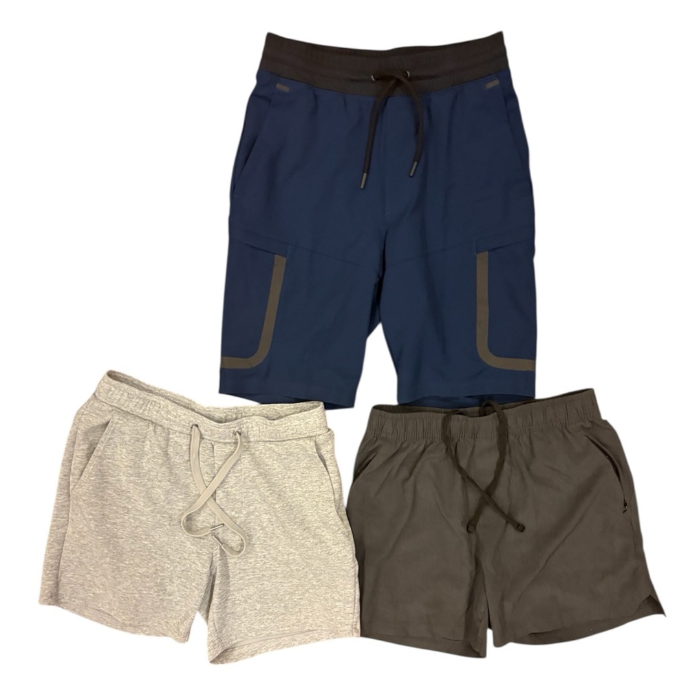 3 short bundle- Under Armour Men's Blue, AmericanEagle gray, and LEG3ND Black
